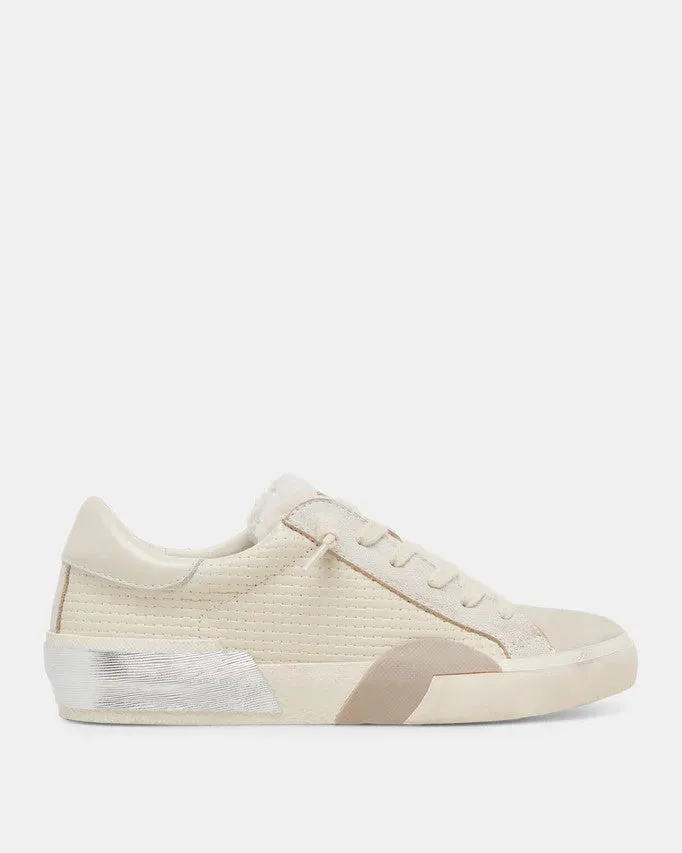 Dolce Vita Zina Plush Sneakers  Off White Woven - FINAL SALE