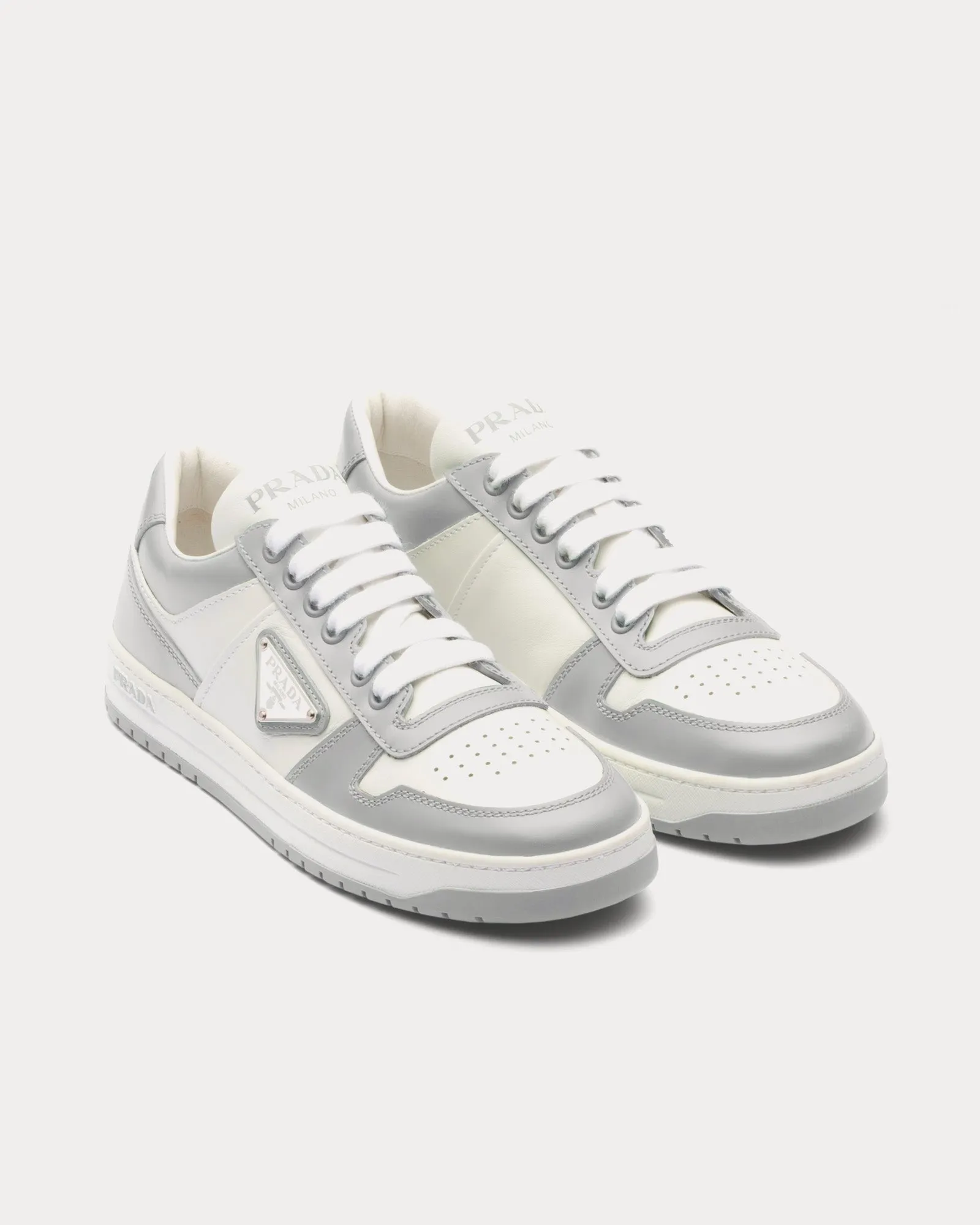 Downtown Leather White / Cornflower Blue Low Top Sneakers