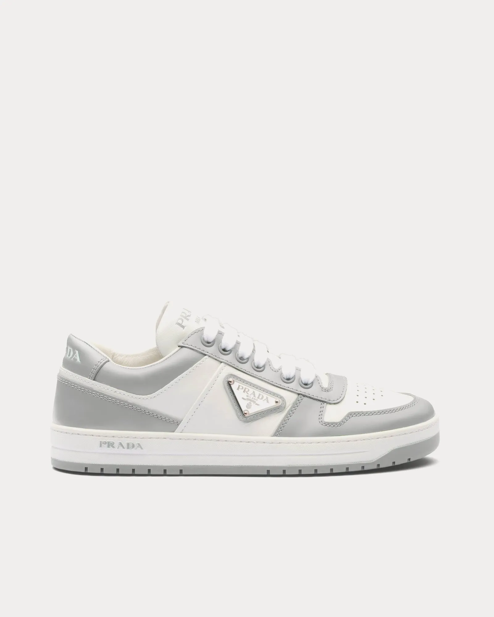 Downtown Leather White / Cornflower Blue Low Top Sneakers