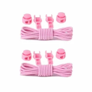 elastic lazy no-tie silicone speed laces - Pink (x2 Combo)