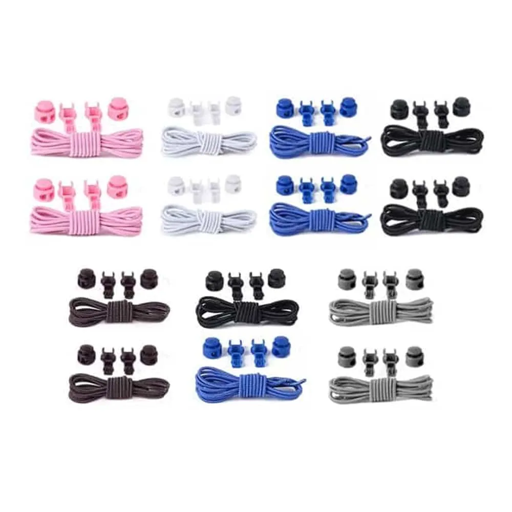 elastic lazy no-tie silicone speed laces - Pink (x2 Combo)