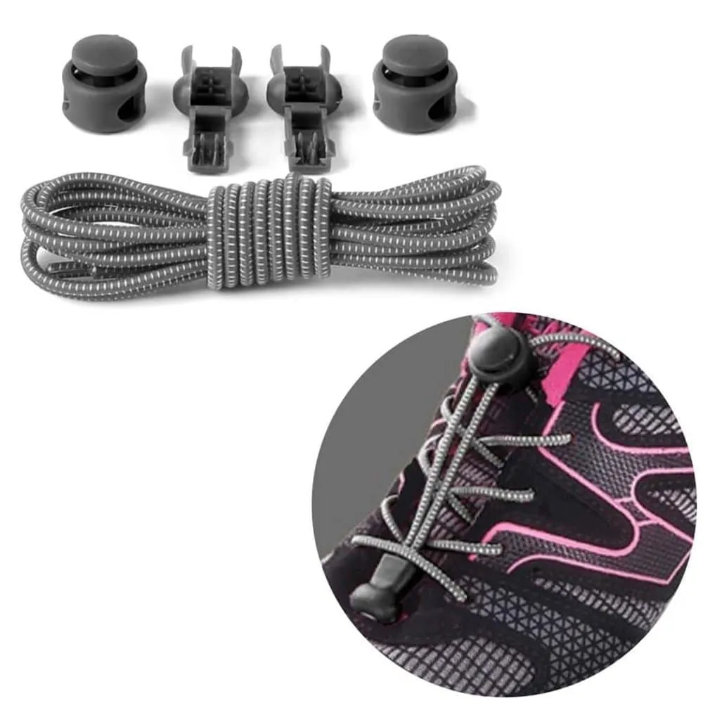elastic lazy no-tie silicone speed laces - Pink (x2 Combo)