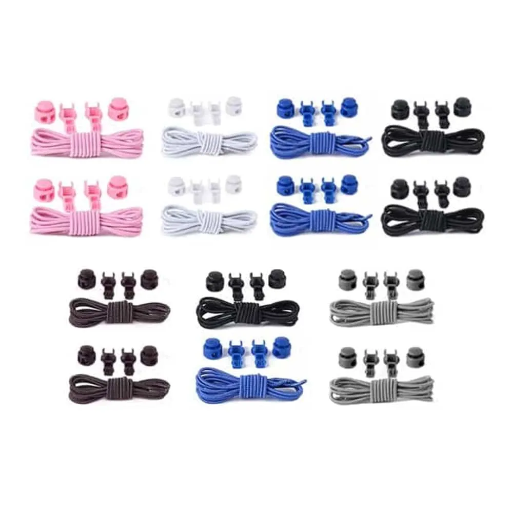 elastic lazy no-tie silicone speed laces - Pink (x2 Combo)