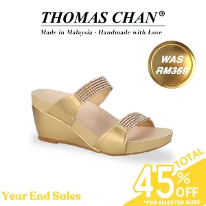 [Extra 20% off at cart] Multi-Row Diamond Wedge Sandals