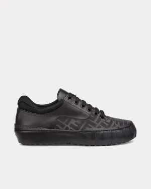 Fabric Black Low Top Sneakers