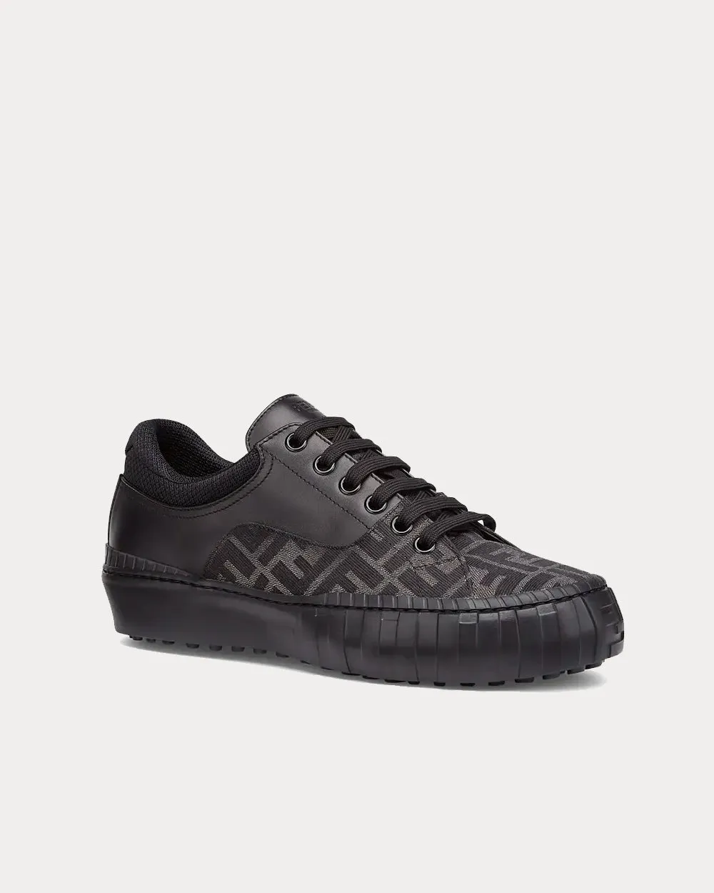 Fabric Black Low Top Sneakers