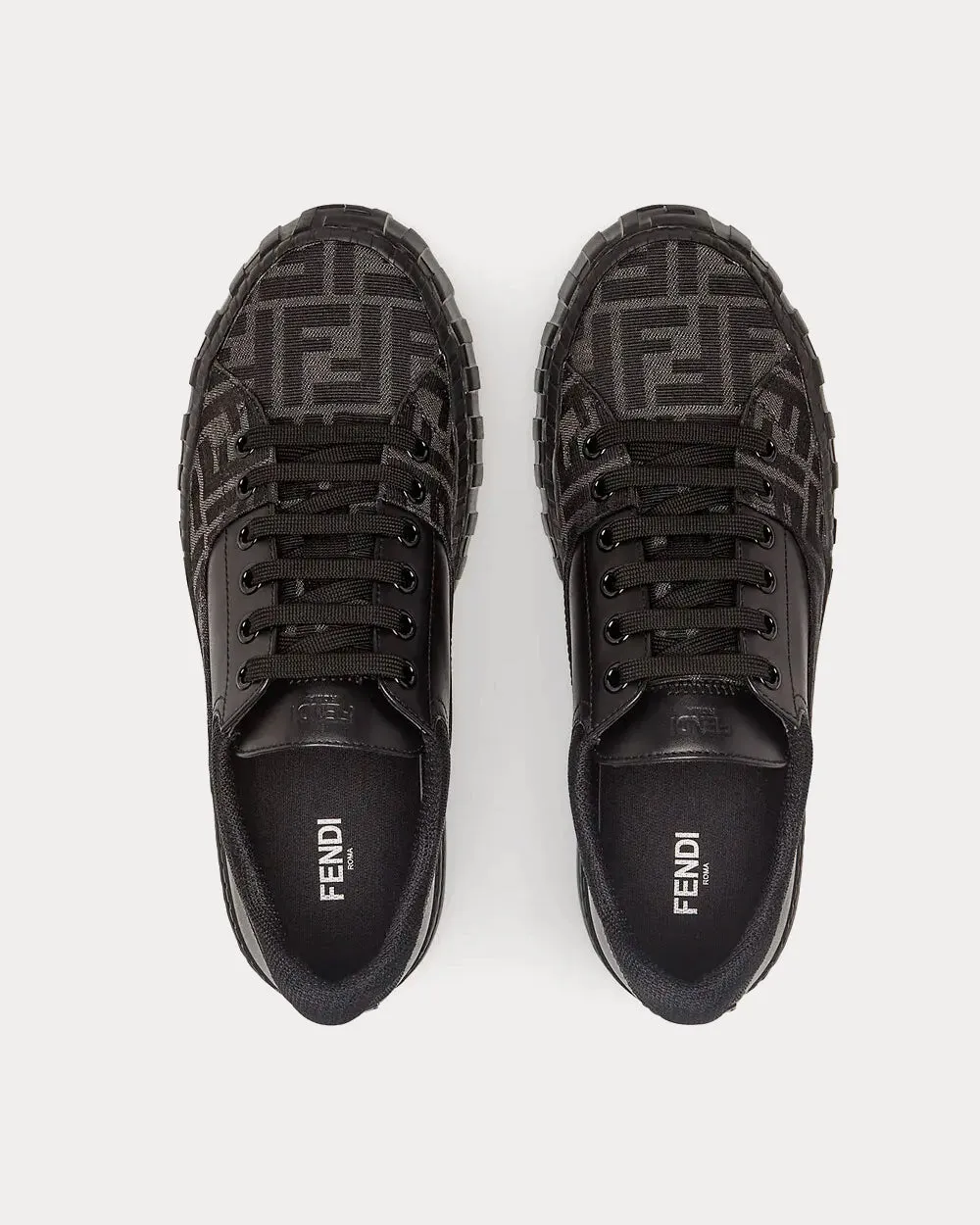 Fabric Black Low Top Sneakers