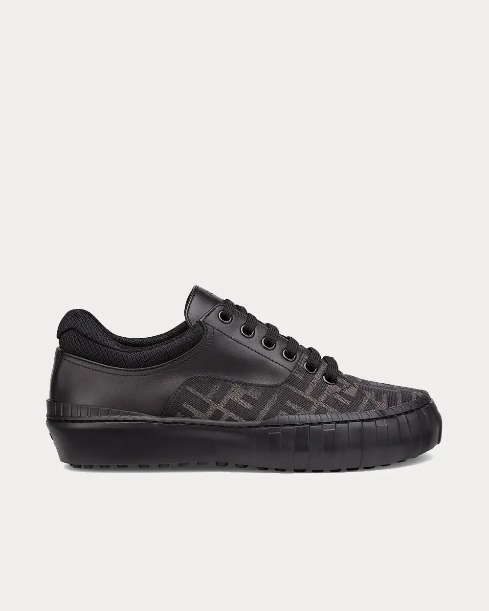 Fabric Black Low Top Sneakers