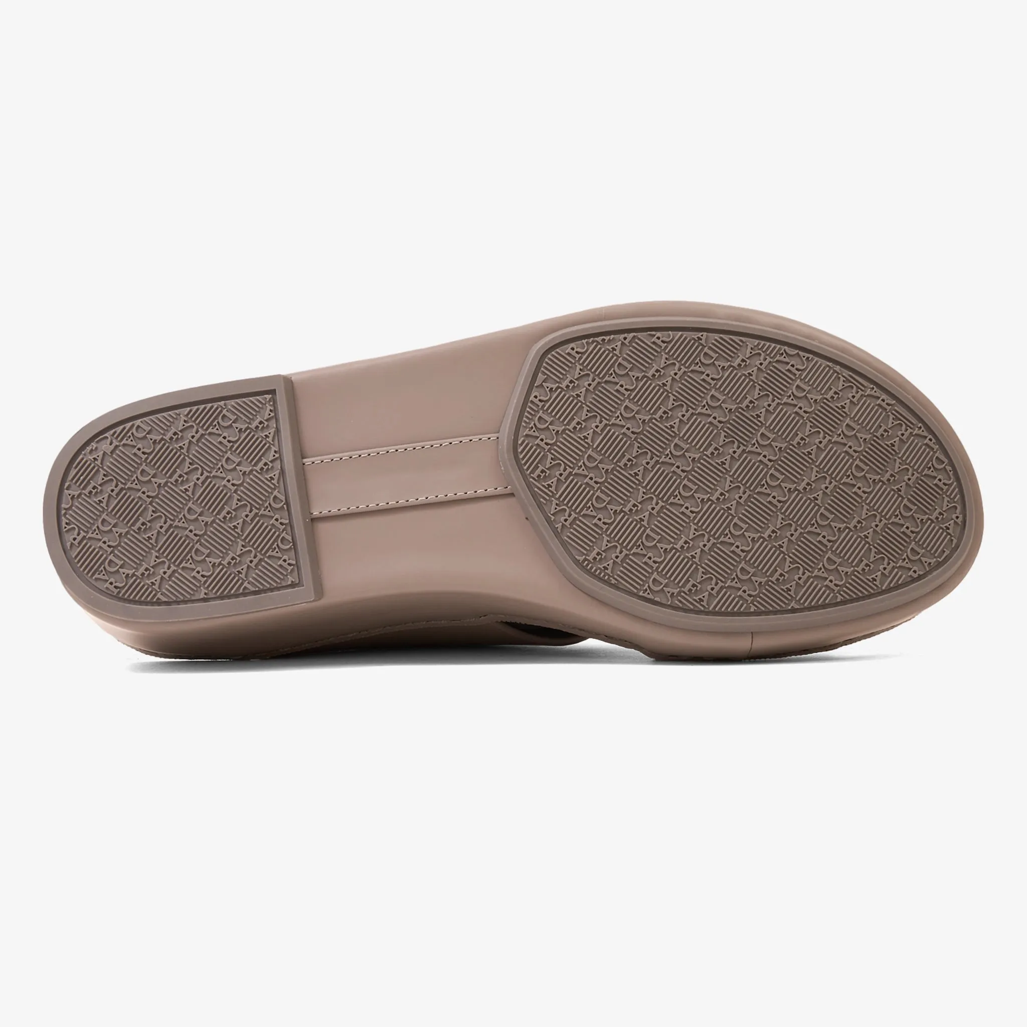 FARADA MODERN LEATHER ARABIC SANDALS WITH BRASS DOUBLE F TRIM LONDON SKY