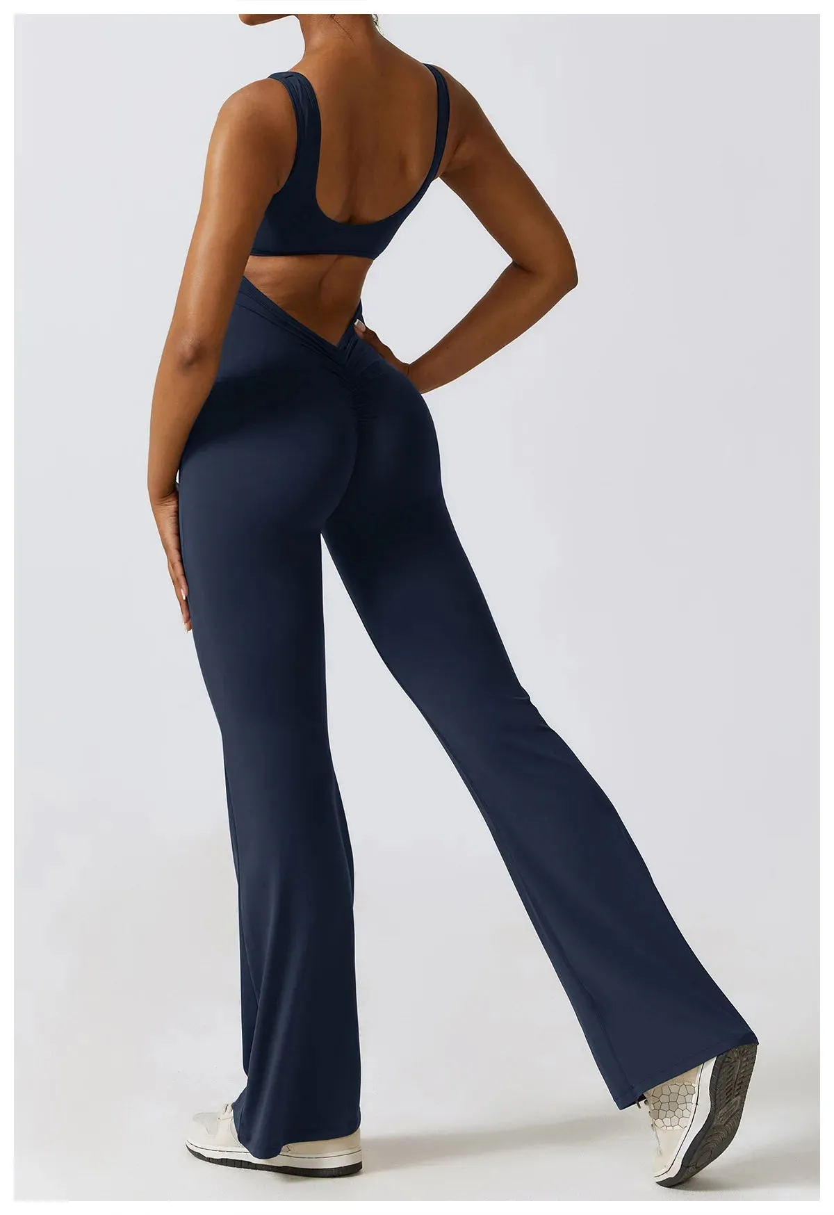 Flare Leg Yoga Jumpsuit