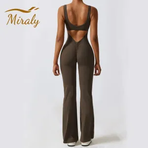 Flare Leg Yoga Jumpsuit