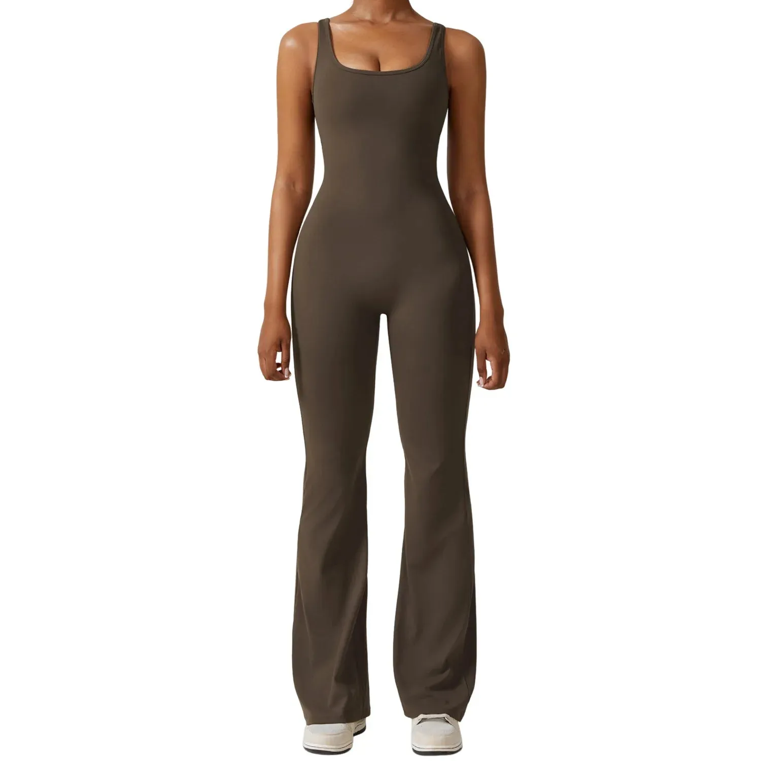 Flare Leg Yoga Jumpsuit