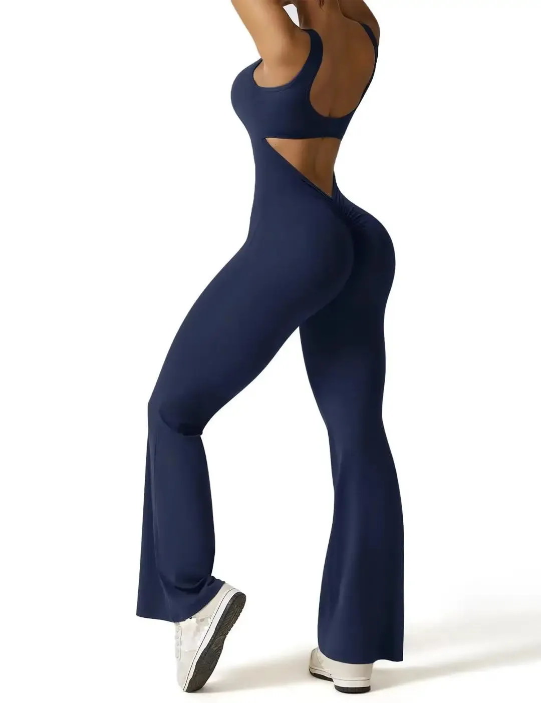 Flare Leg Yoga Jumpsuit