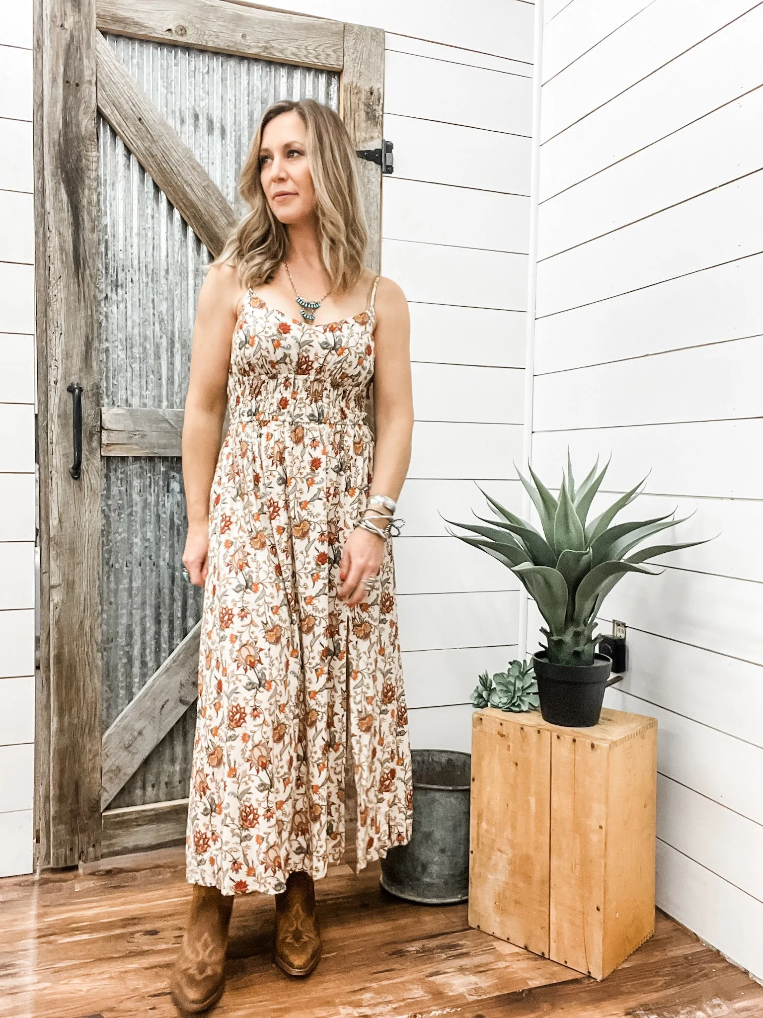 Floral Print Midi Dress