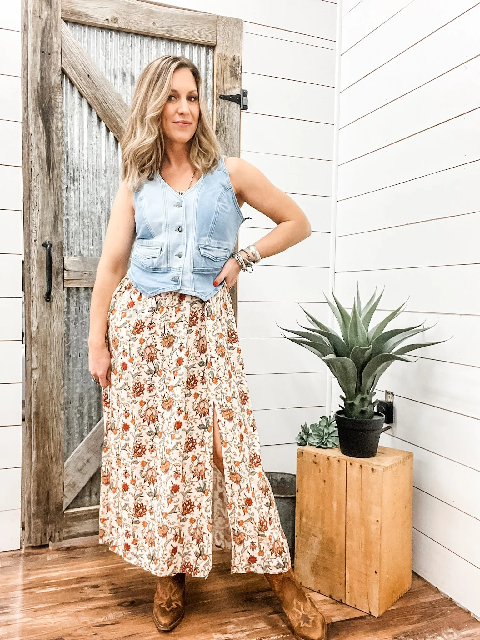 Floral Print Midi Dress