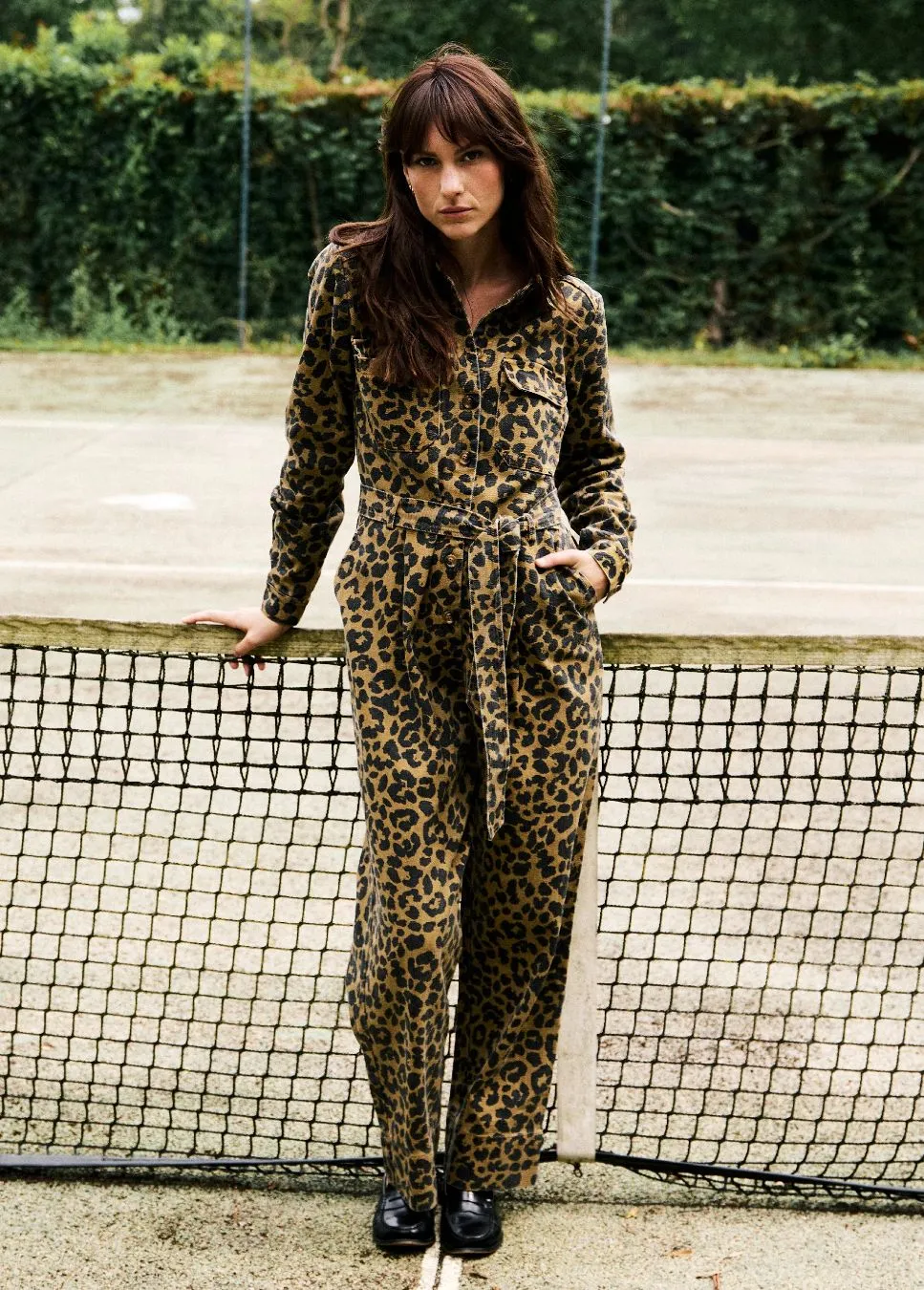 FRNCH Adelice jumpsuit denim luipaard print