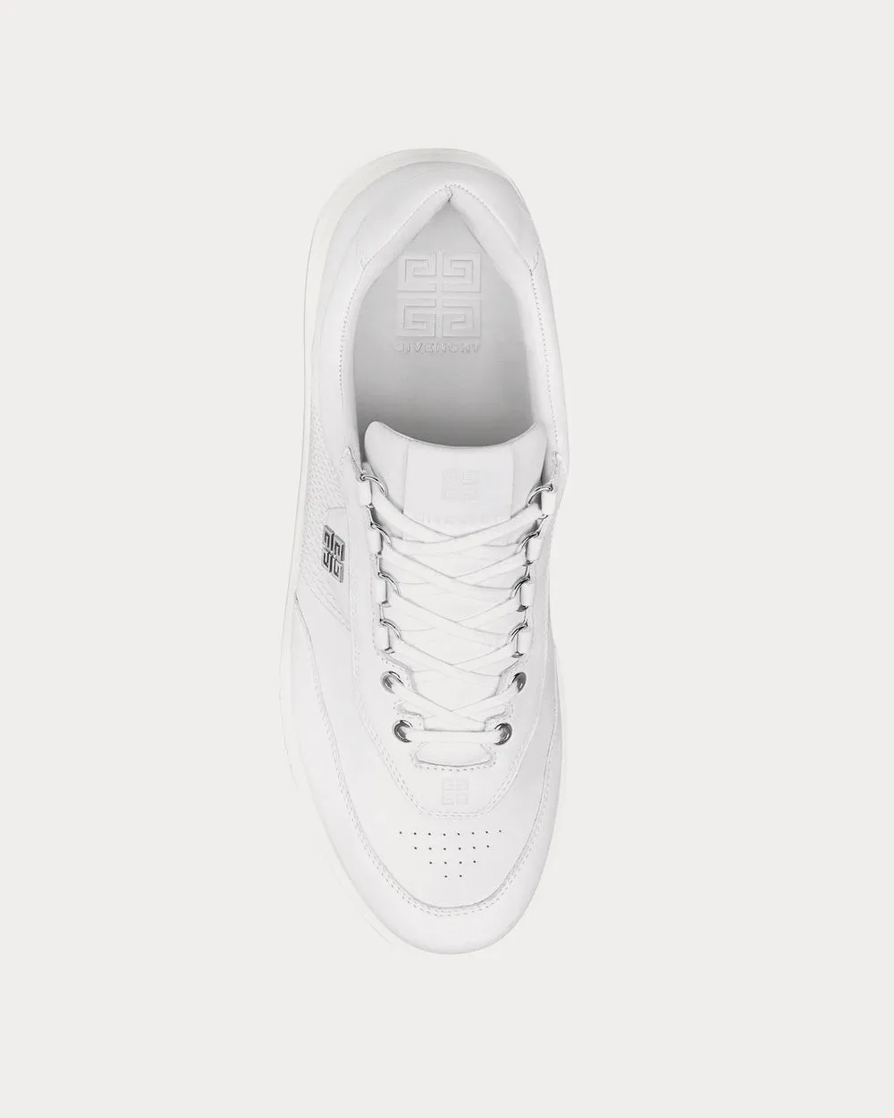 G4 Leather White Low Top Sneakers