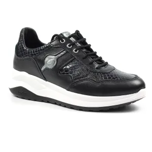 GRI Sport Ladies Black/Silver Wedge Trainer NIGHTSHADE