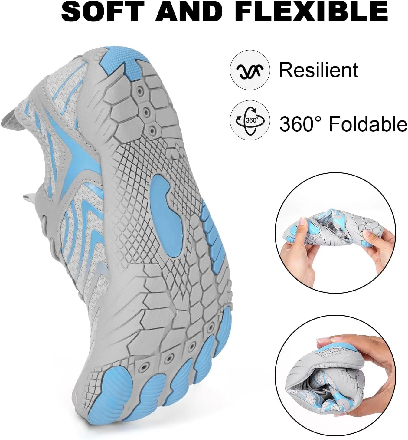 Grounded Footwear Barefoot Shoes Women&Men Neuropathy Hiking Footwear Barefoot Womens Shoes Non-Slip Outdoor Unisex Water Pro Beach Shoe Wide Toe Box Sneakers, Diabetic Shoe, Waterproof, Quick-Dry