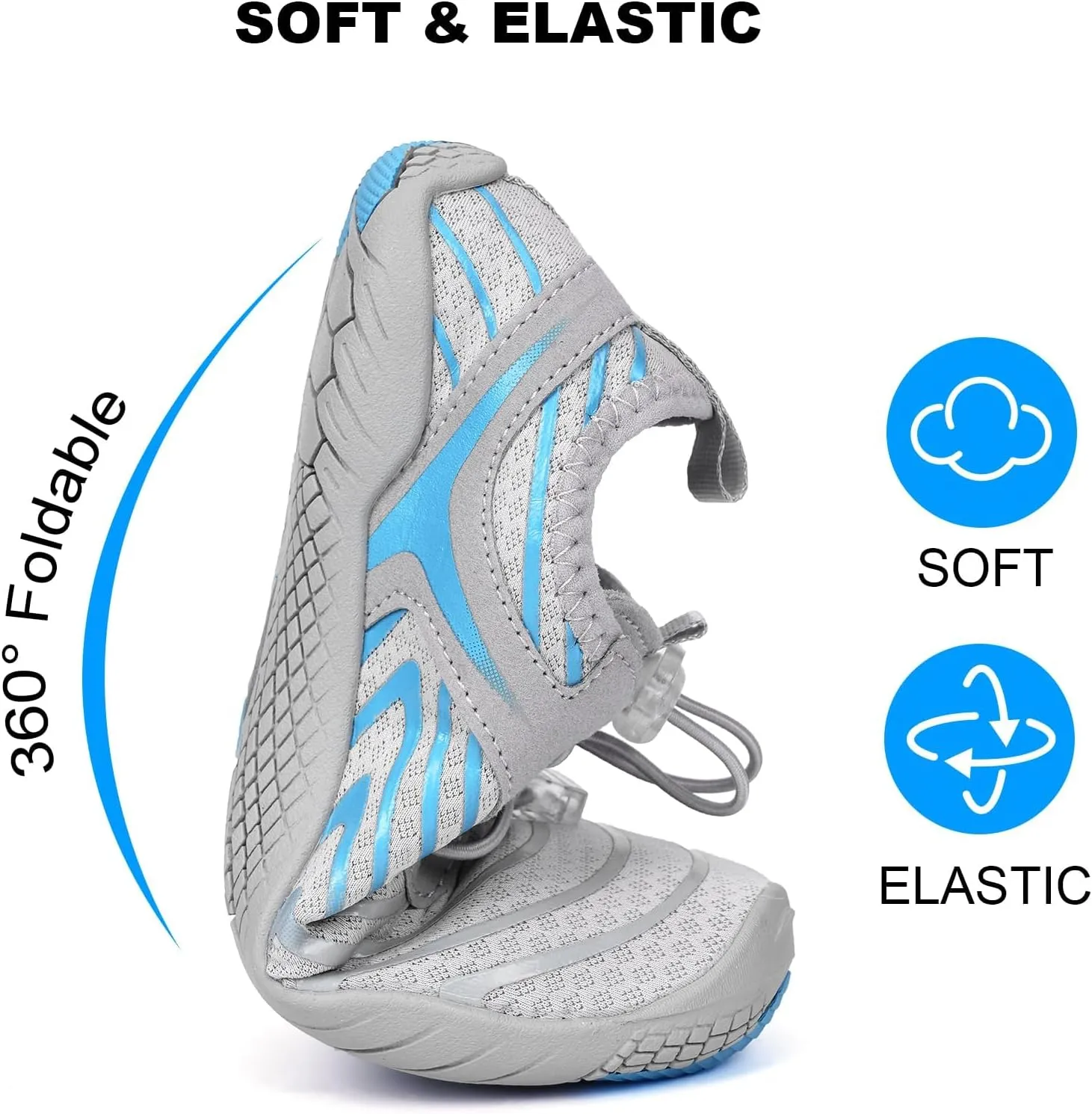 Grounded Footwear Barefoot Shoes Women&Men Neuropathy Hiking Footwear Barefoot Womens Shoes Non-Slip Outdoor Unisex Water Pro Beach Shoe Wide Toe Box Sneakers, Diabetic Shoe, Waterproof, Quick-Dry