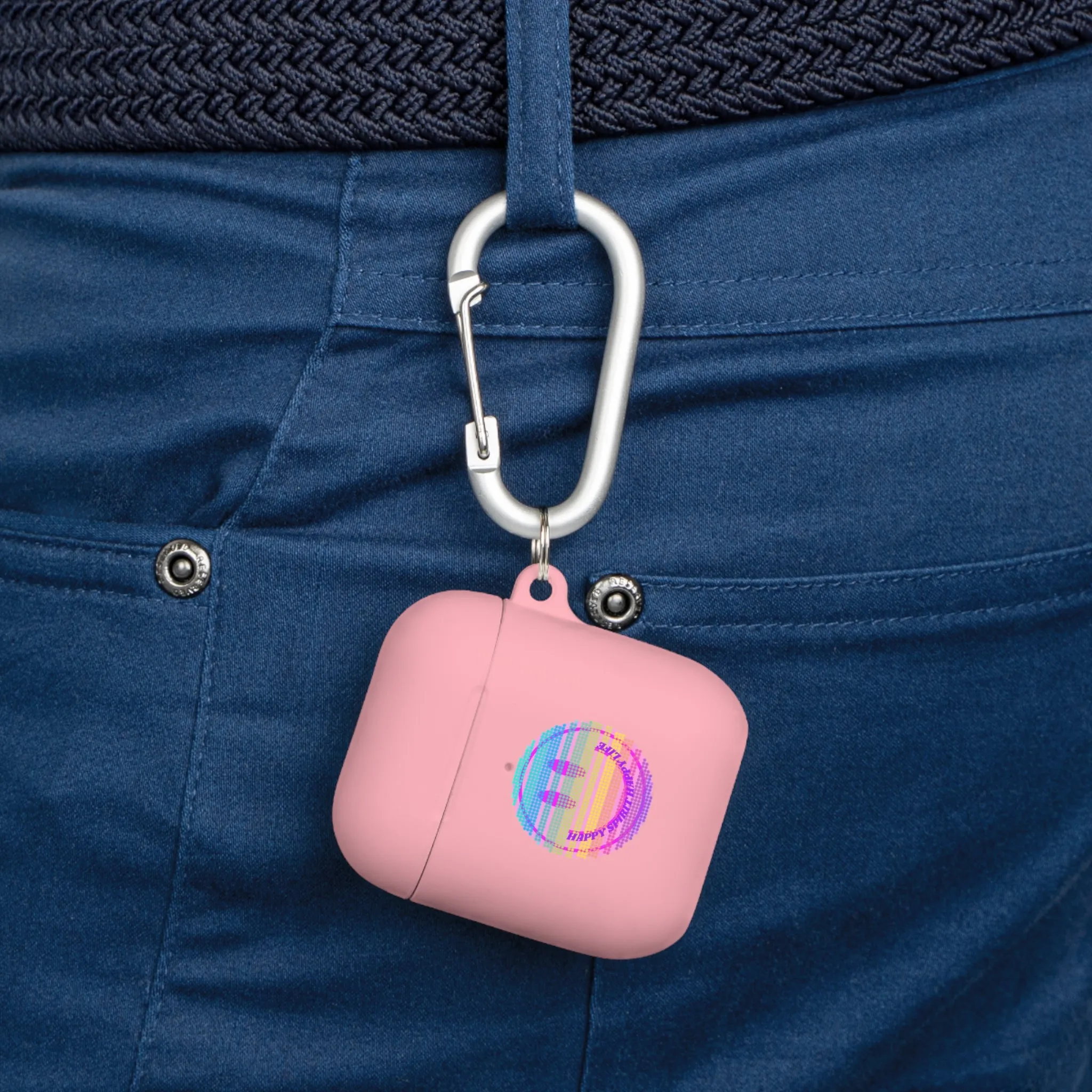 Happy Spirit Happy Life AirPods and AirPods Pro Case Cover, AirPods and AirPods Pro Case Cover, VSCO girl, Smiley Happy Life Protect