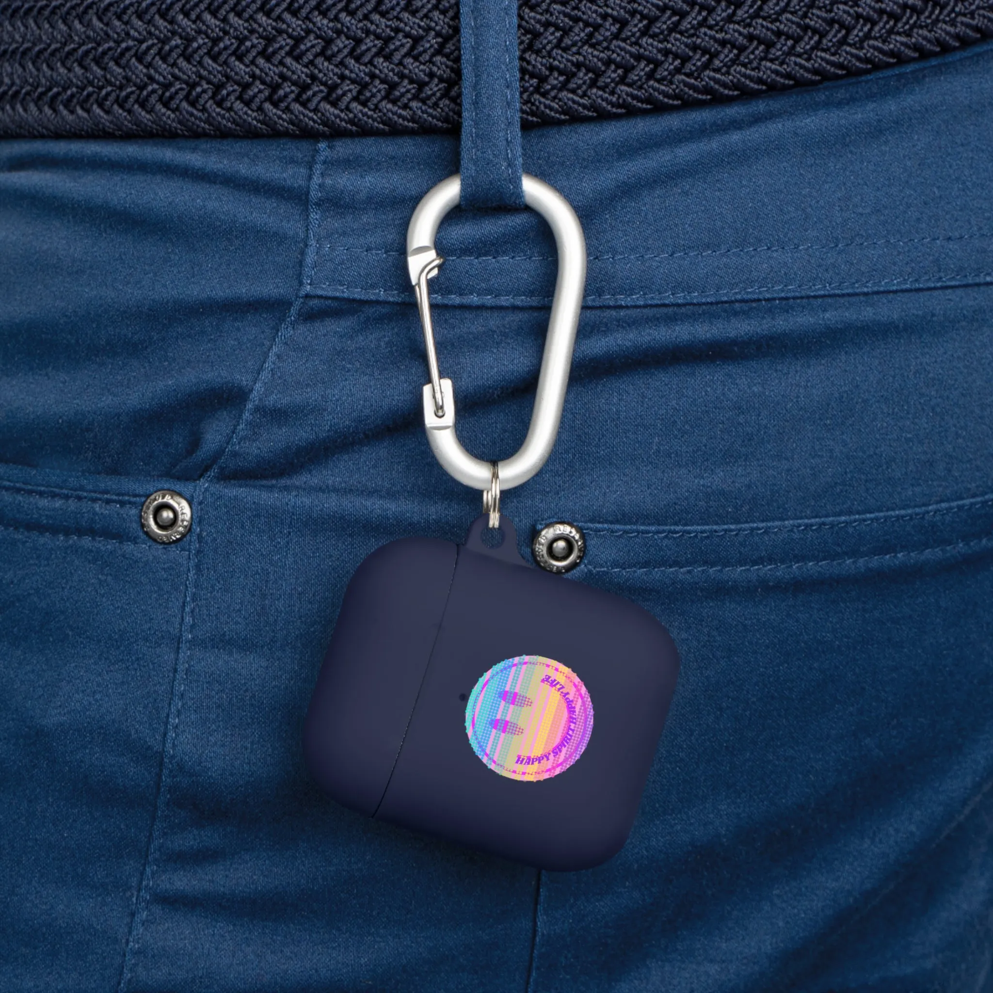 Happy Spirit Happy Life AirPods and AirPods Pro Case Cover, AirPods and AirPods Pro Case Cover, VSCO girl, Smiley Happy Life Protect