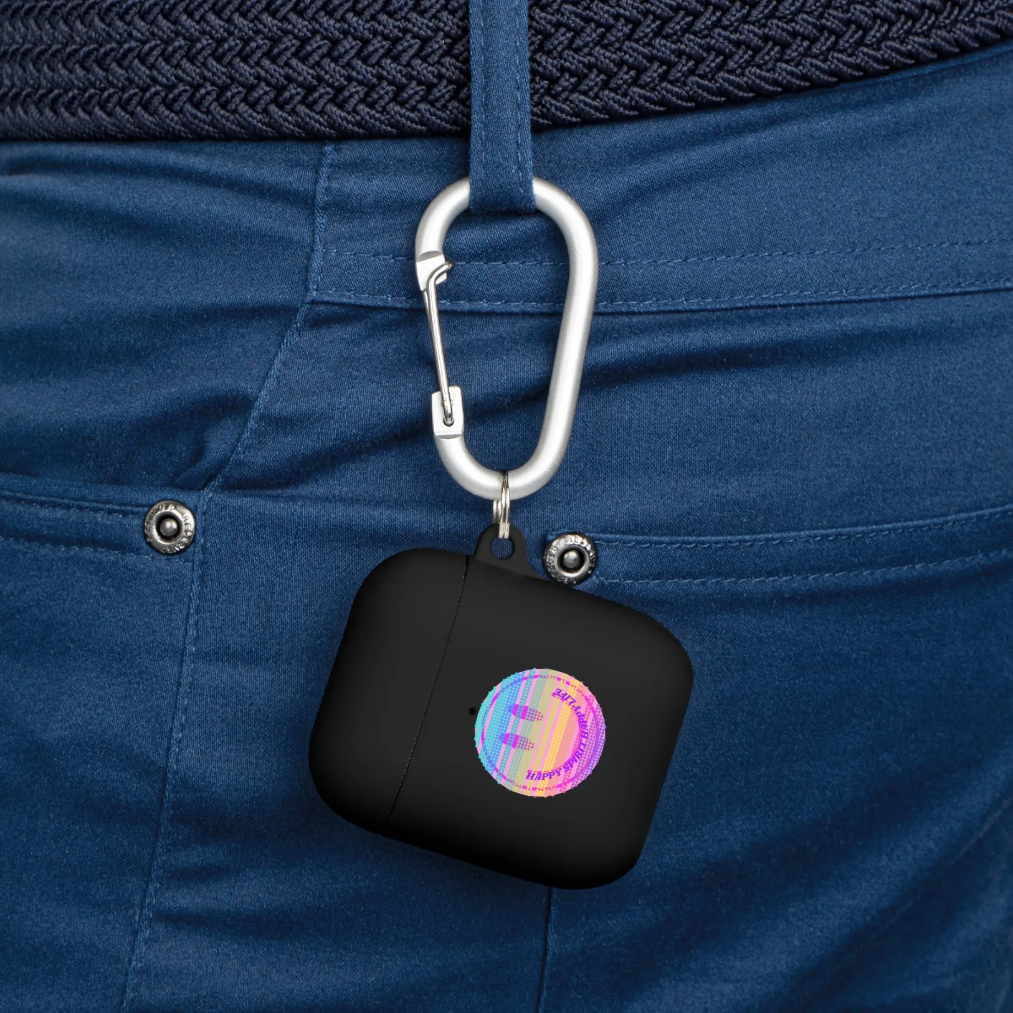 Happy Spirit Happy Life AirPods and AirPods Pro Case Cover, AirPods and AirPods Pro Case Cover, VSCO girl, Smiley Happy Life Protect