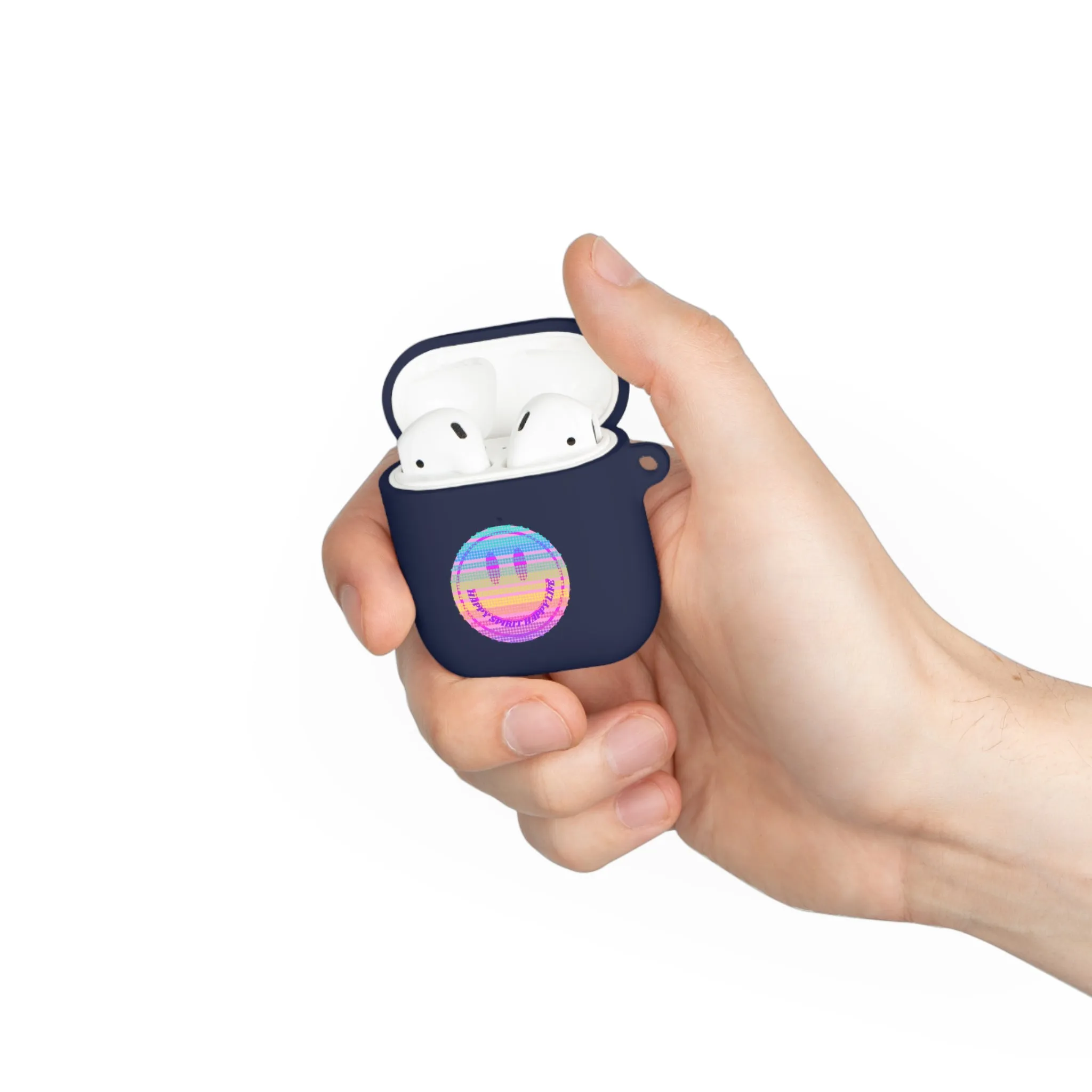 Happy Spirit Happy Life AirPods and AirPods Pro Case Cover, AirPods and AirPods Pro Case Cover, VSCO girl, Smiley Happy Life Protect