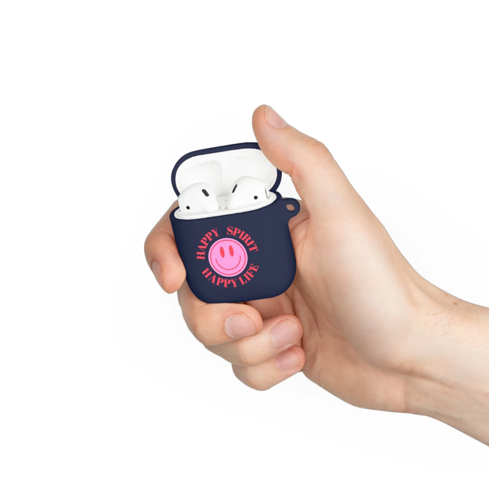 Happy Spirit Happy Life AirPods and AirPods Pro Case Cover, AirPods and AirPods Pro Case Cover, VSCO girl, Smiley Happy Life Protector Case