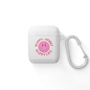 Happy Spirit Happy Life AirPods and AirPods Pro Case Cover, AirPods and AirPods Pro Case Cover, VSCO girl, Smiley Happy Life Protector Case