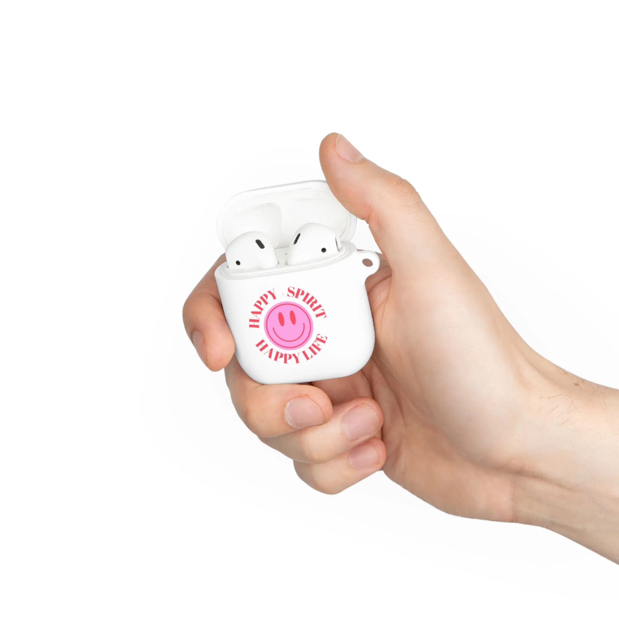 Happy Spirit Happy Life AirPods and AirPods Pro Case Cover, AirPods and AirPods Pro Case Cover, VSCO girl, Smiley Happy Life Protector Case