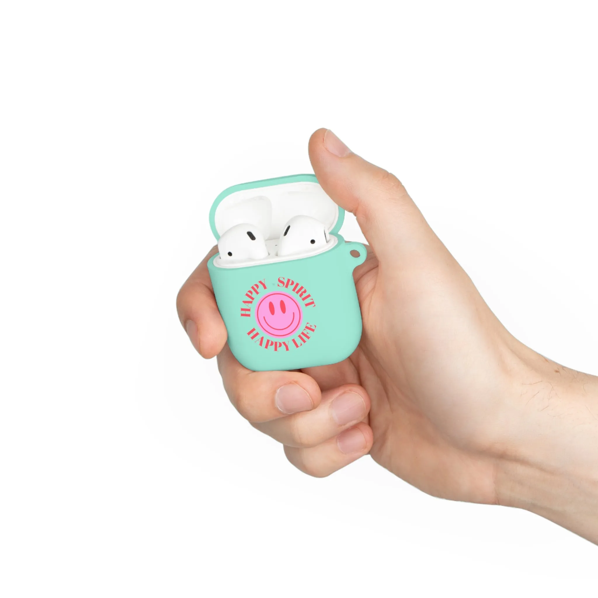 Happy Spirit Happy Life AirPods and AirPods Pro Case Cover, AirPods and AirPods Pro Case Cover, VSCO girl, Smiley Happy Life Protector Case
