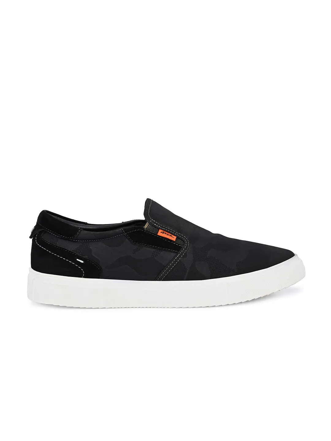 Hitz Men's Black Slip-on Casual Sneaker shoes