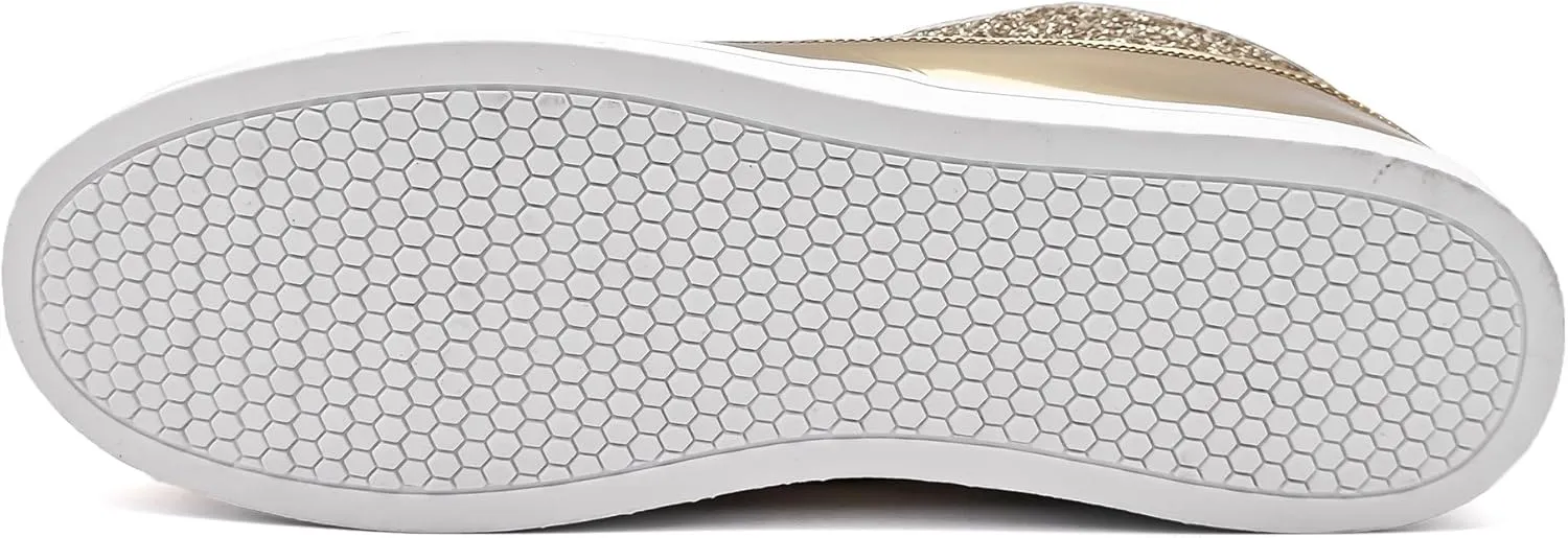 IGxx Glitter Shoes for Men Fashion High Top Casual Sequin Sparkly Sneakers Men's Bling Shiny Men