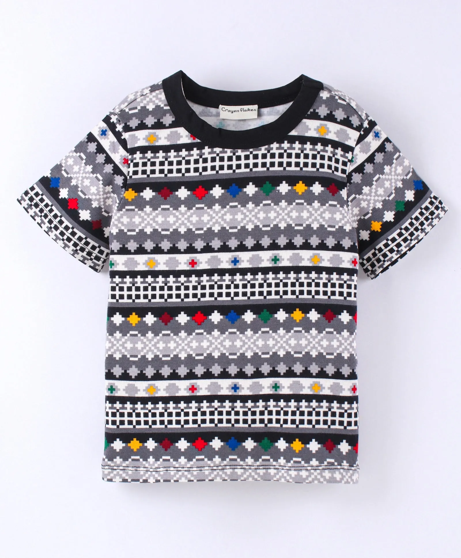 Jacquard Printed Tshirt Short Set