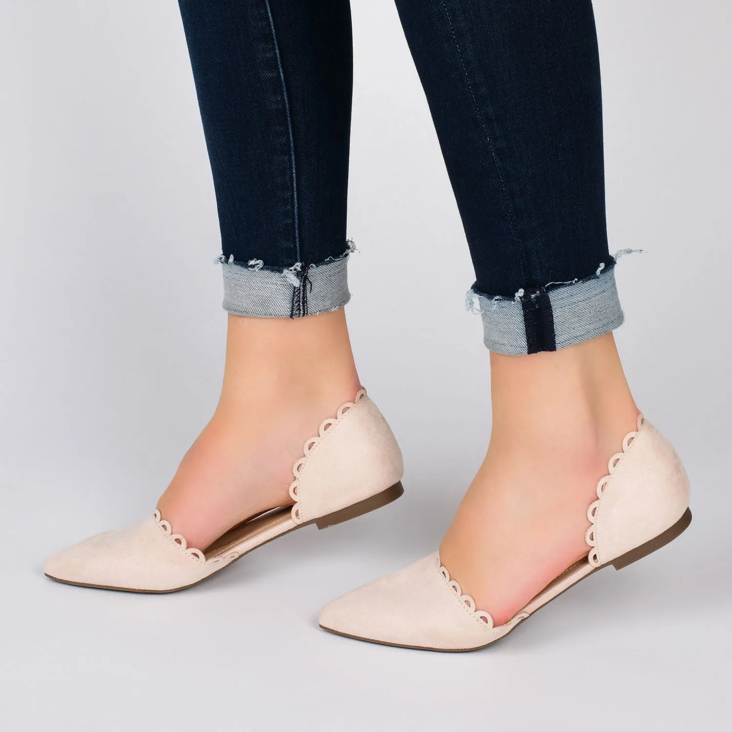 JEZLIN D'ORSAY FLATS IN FAUX SUEDE