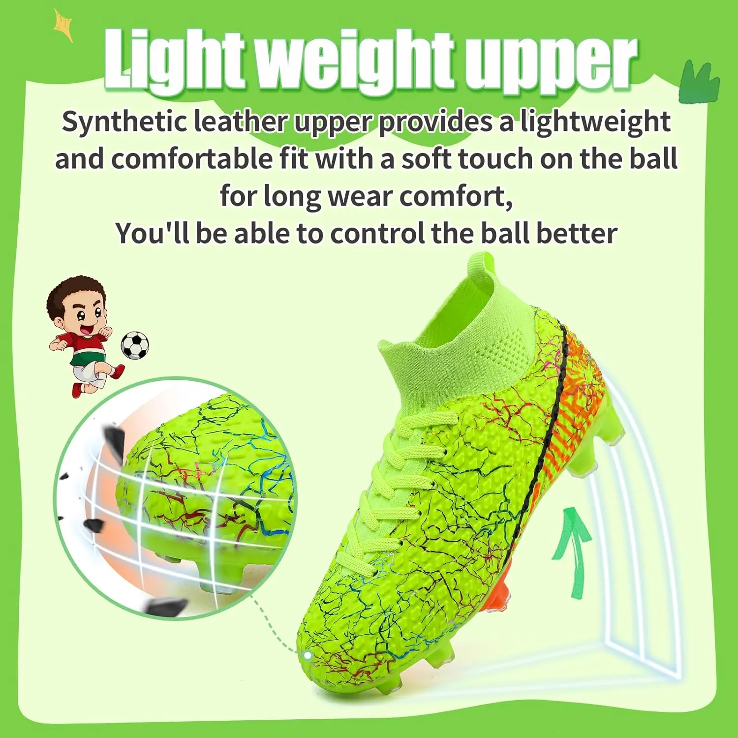 Kids Soccer Cleats Soccer Shoes for Boys Girls Football Turf Shoes Kids