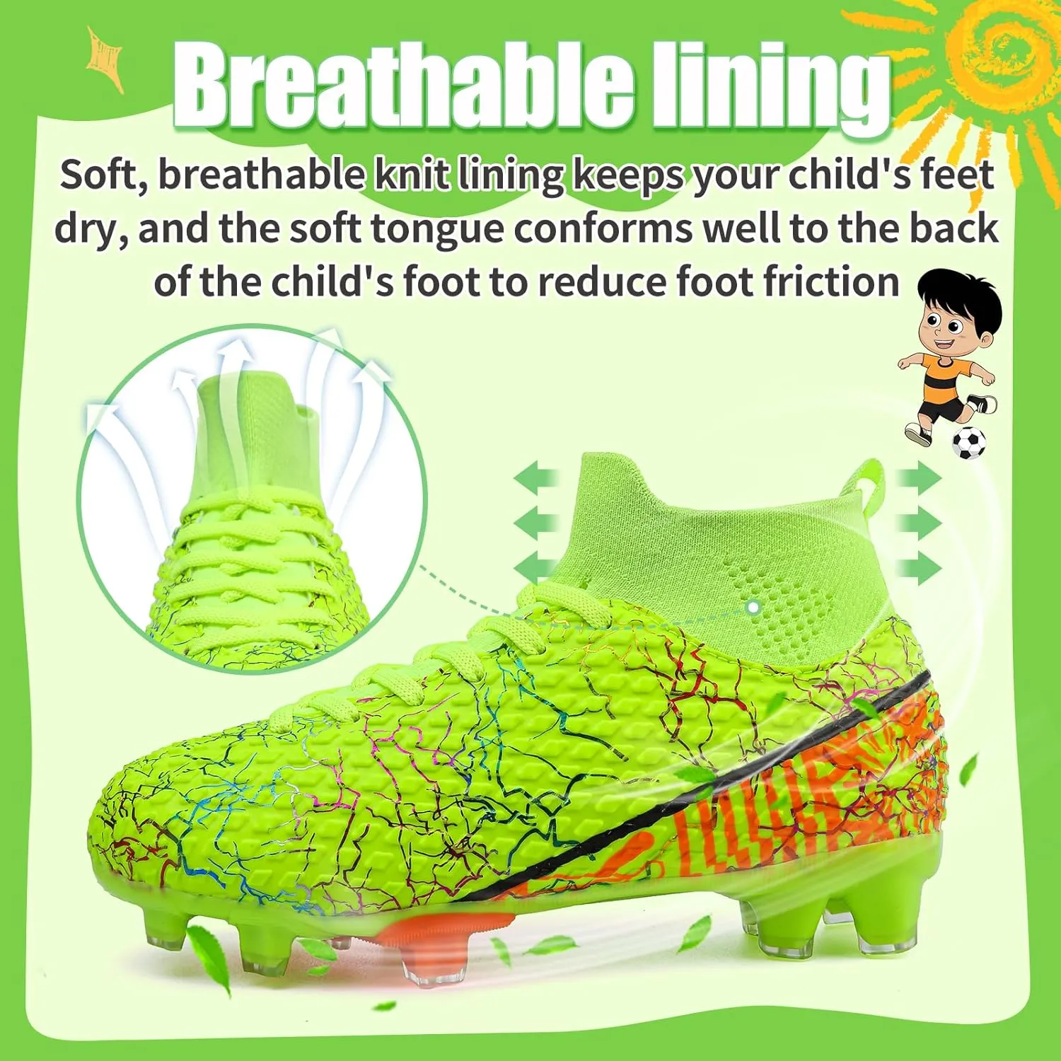 Kids Soccer Cleats Soccer Shoes for Boys Girls Football Turf Shoes Kids