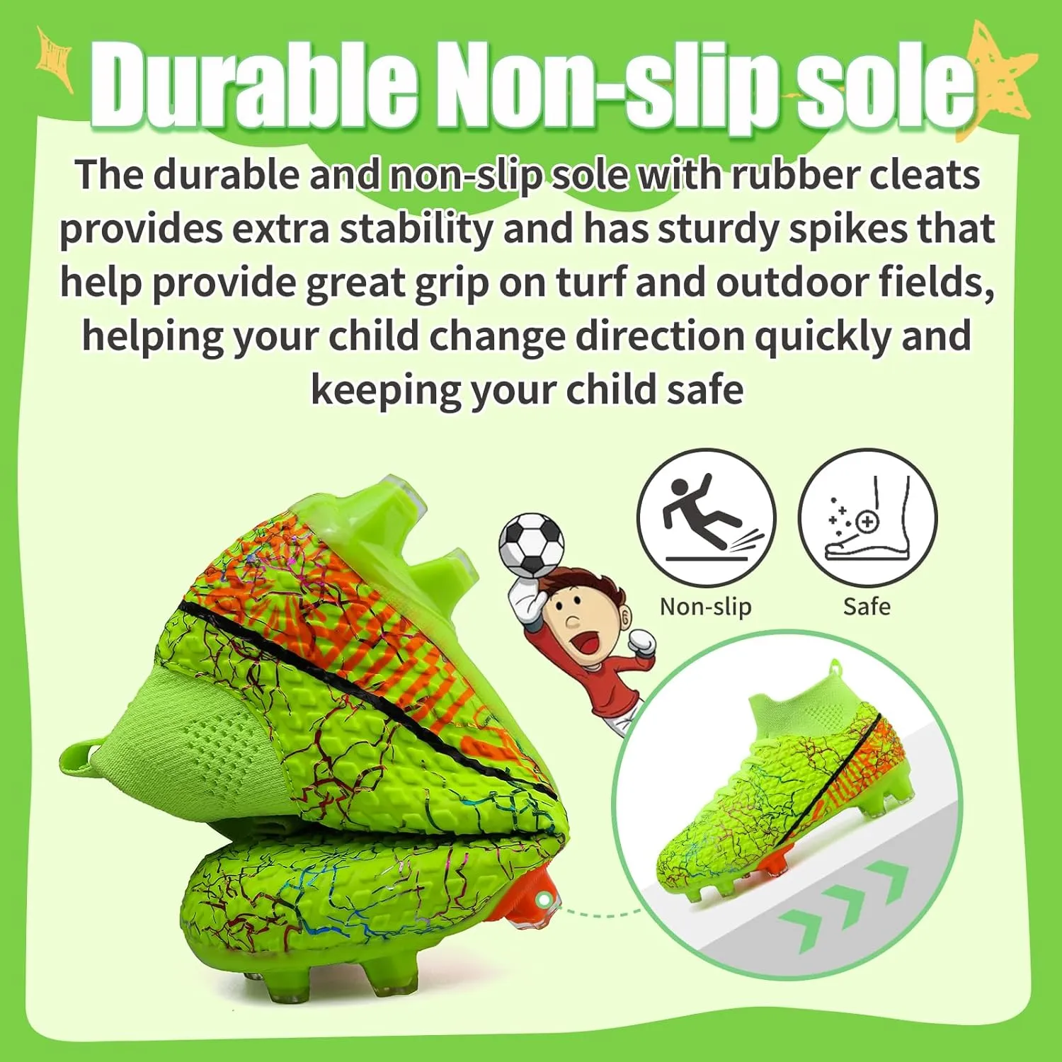 Kids Soccer Cleats Soccer Shoes for Boys Girls Football Turf Shoes Kids