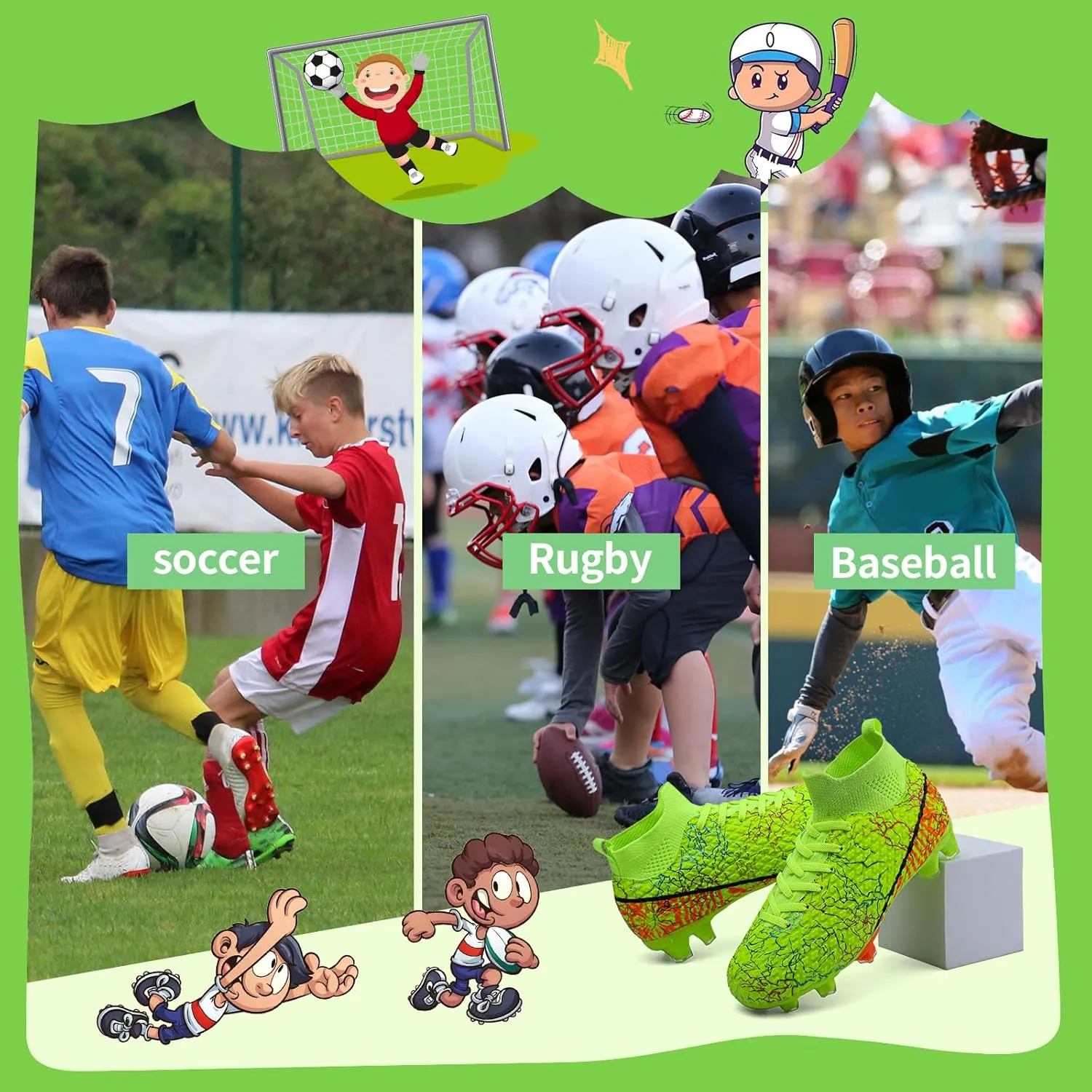 Kids Soccer Cleats Soccer Shoes for Boys Girls Football Turf Shoes Kids