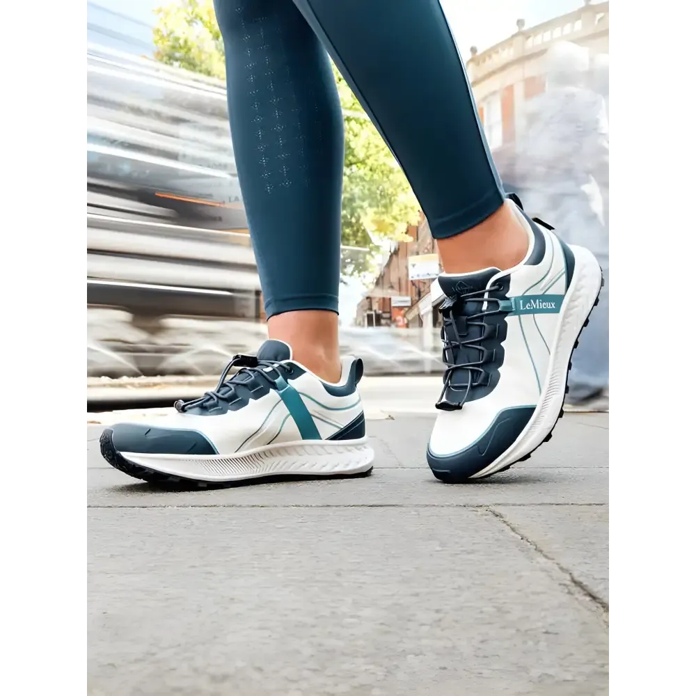 Lemieux Trax 2.0 Waterproof Trainers Petrol/Ecru