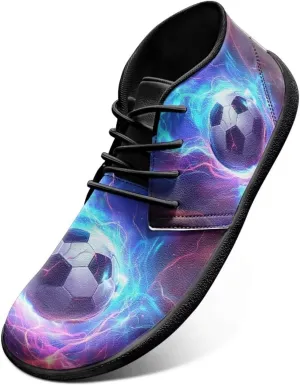 Lighting Soccer Men's Running Shoes Minimalist Cross-Trainer Shoe Slip-On Dressy Sneakers for Teen Boys Comfortable Fashion Lace-up Athletic Sneaker