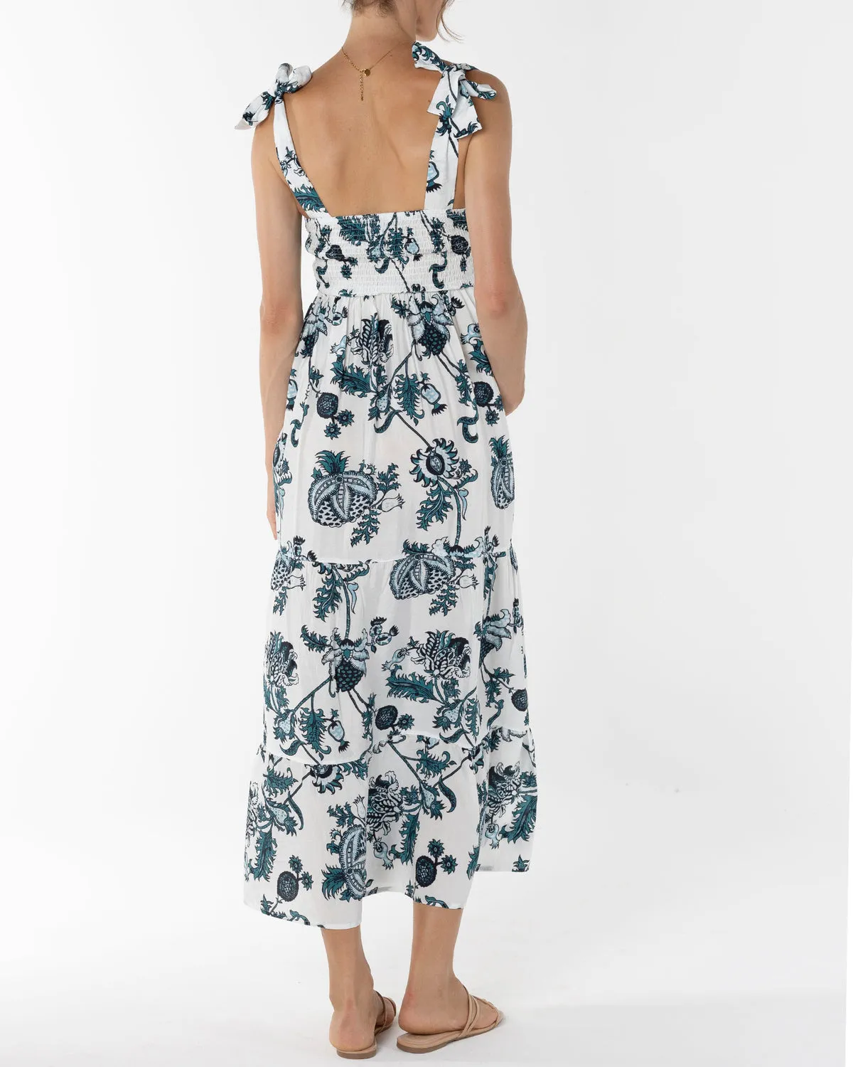 'Lilliana' Linen Maternity Dress - Emerald Green