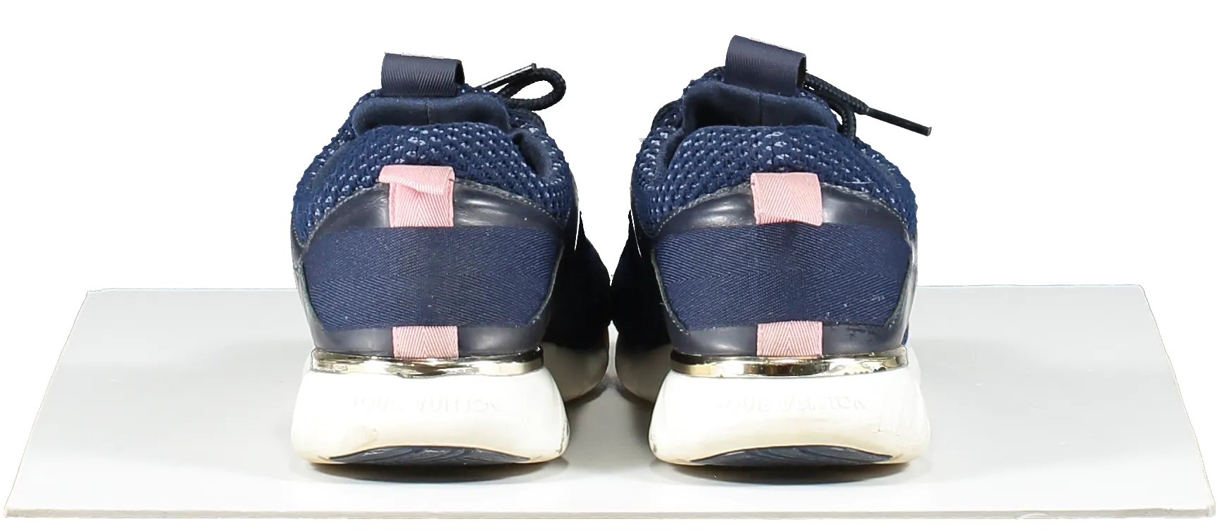 Louis Vuitton Blue Lv Logo Mesh Trainers UK 3 EU 36 👠