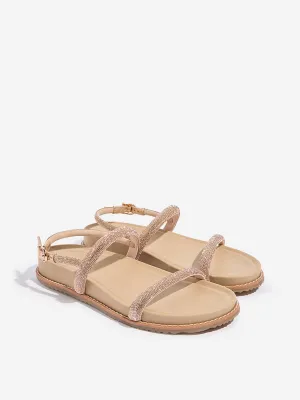 LUNA BLU Pink Diamante Comfort Sandals