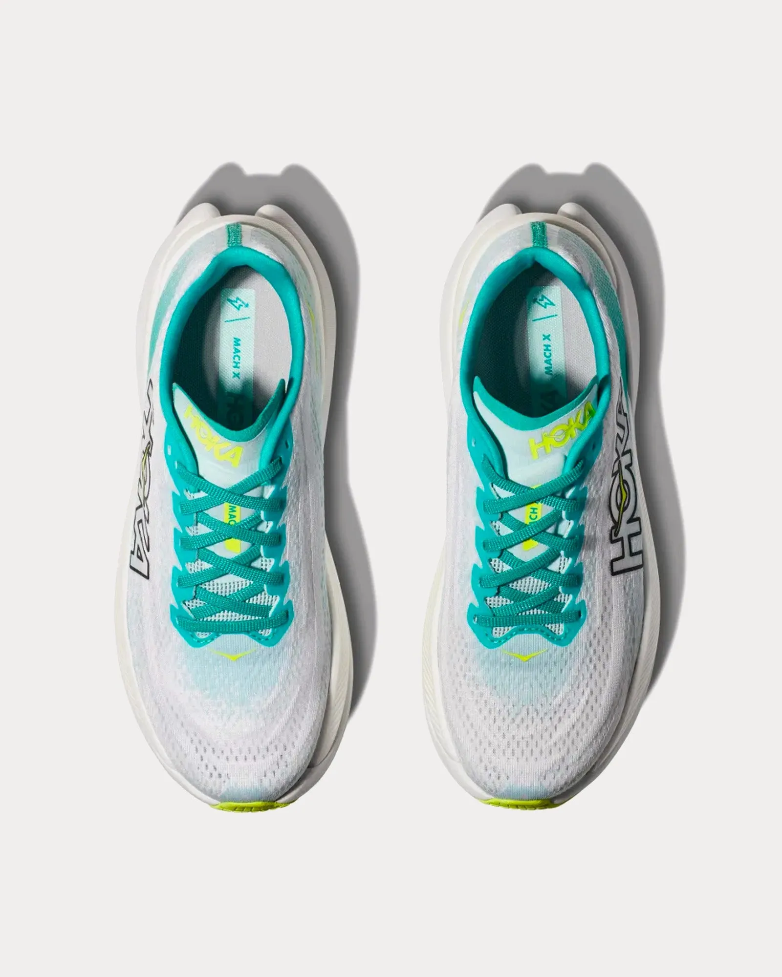 Mach X White / Blue Glass Running Shoes