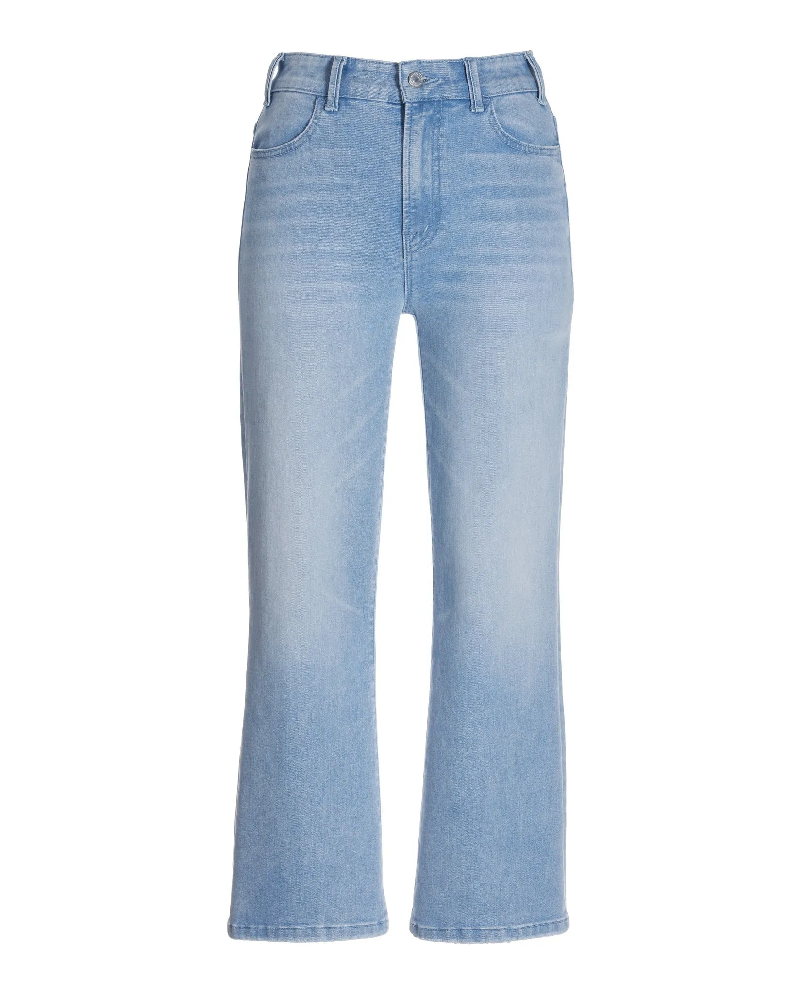 Malibu Wide Leg Cropped Jean Light Wash Denim