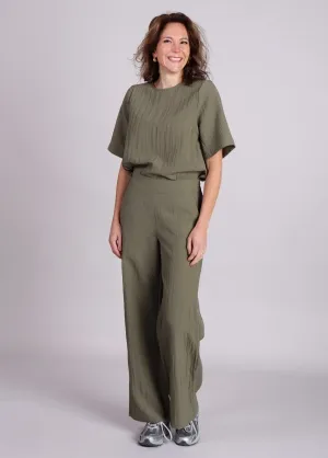 mbyM Emmana-M broek met structuur Groen