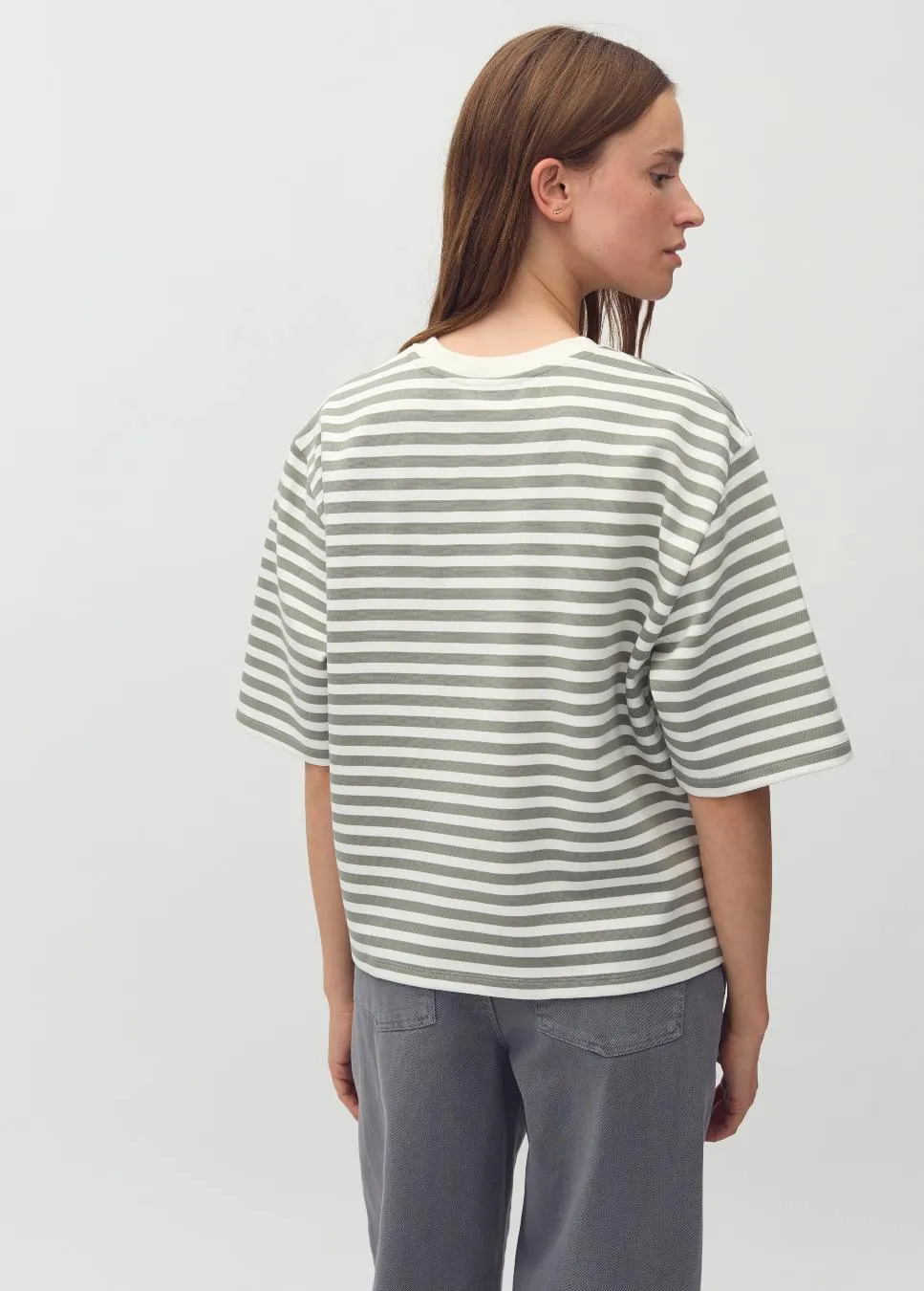 mbyM Emrys-M T-shirt gestreept groen