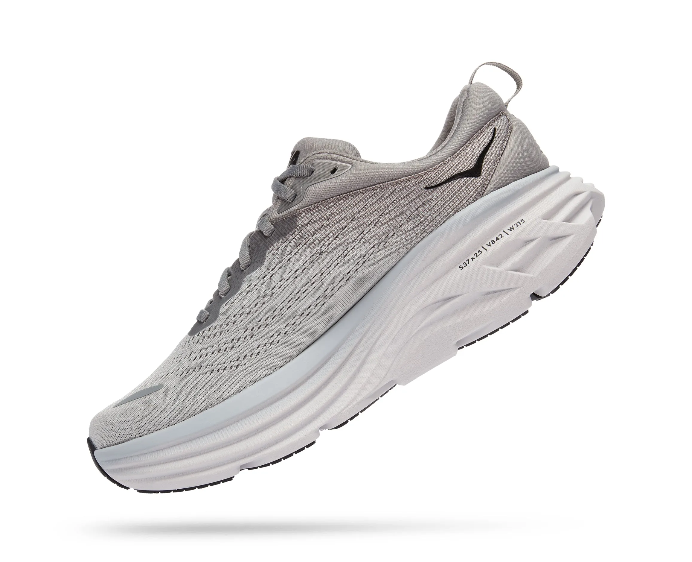 Men's Hoka Bondi 8 Color: Sharkskin / Harbor Mist (EXTRA WIDE WIDTH)